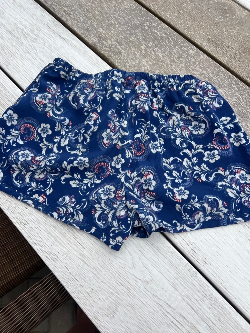 Cotton On Brand Blue Floral Paisley Drawstring Shorts Small - Picture 4 of 5